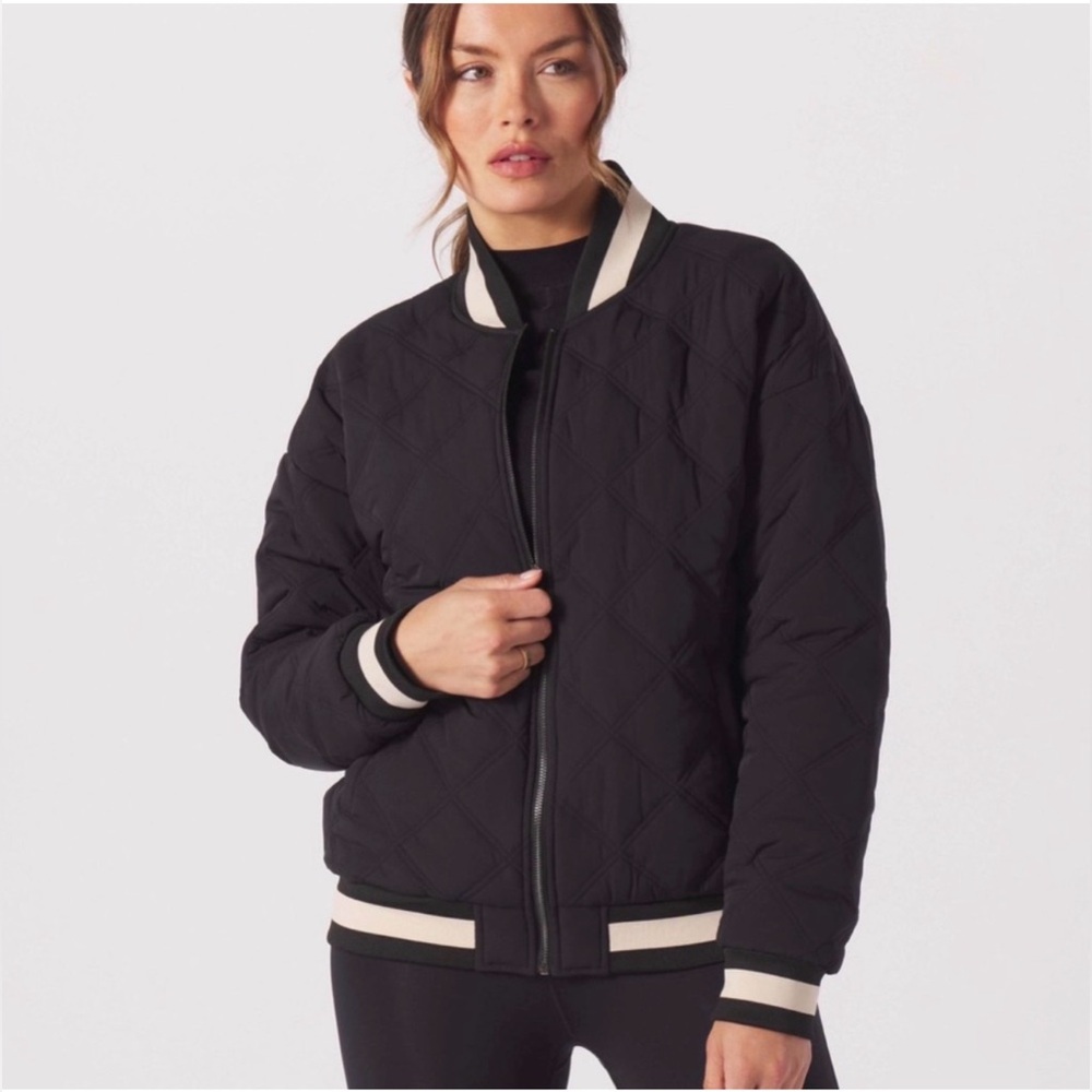 Glyder Black Quilted Bomber Jacket